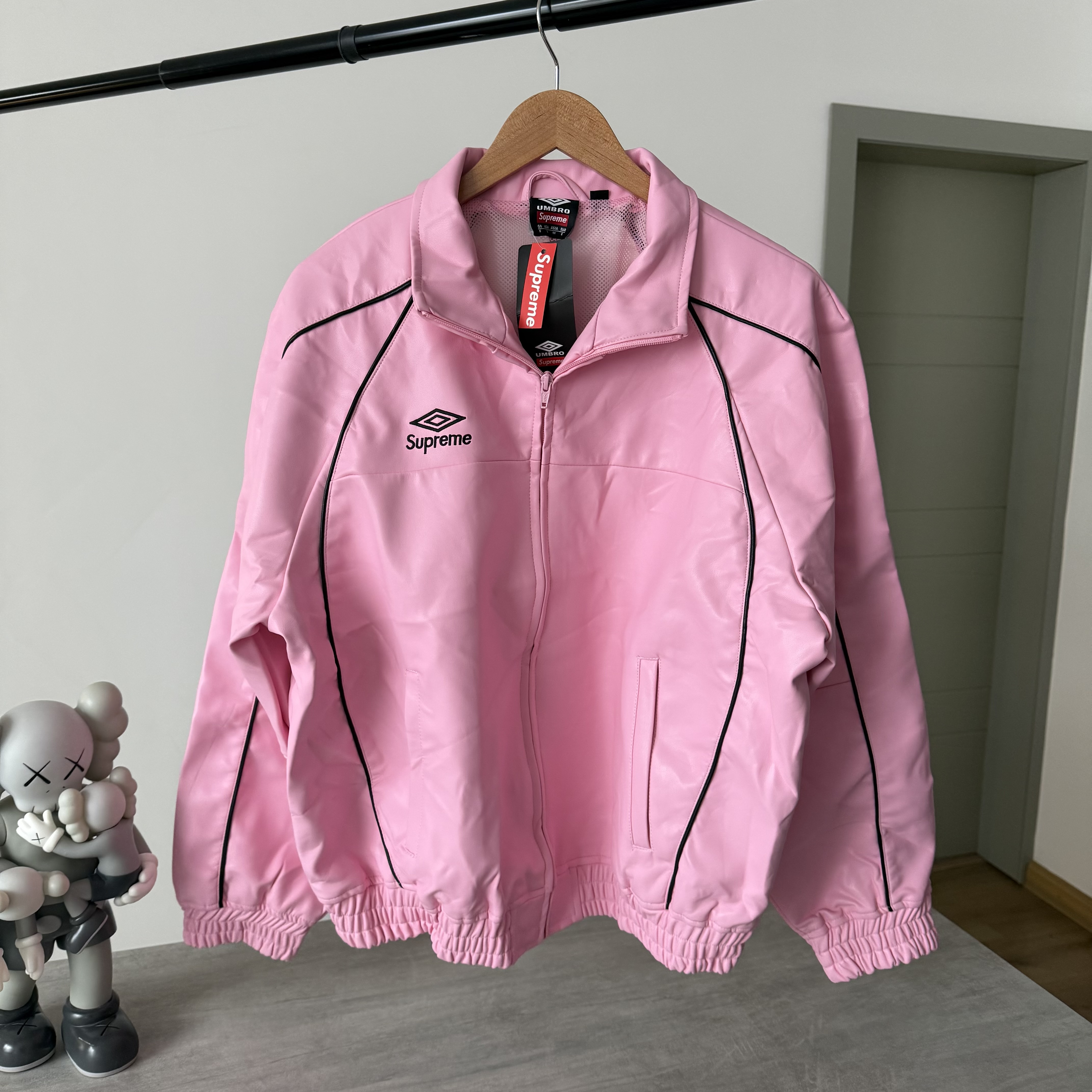 Supreme Umbro Leather Track Jacket Pink